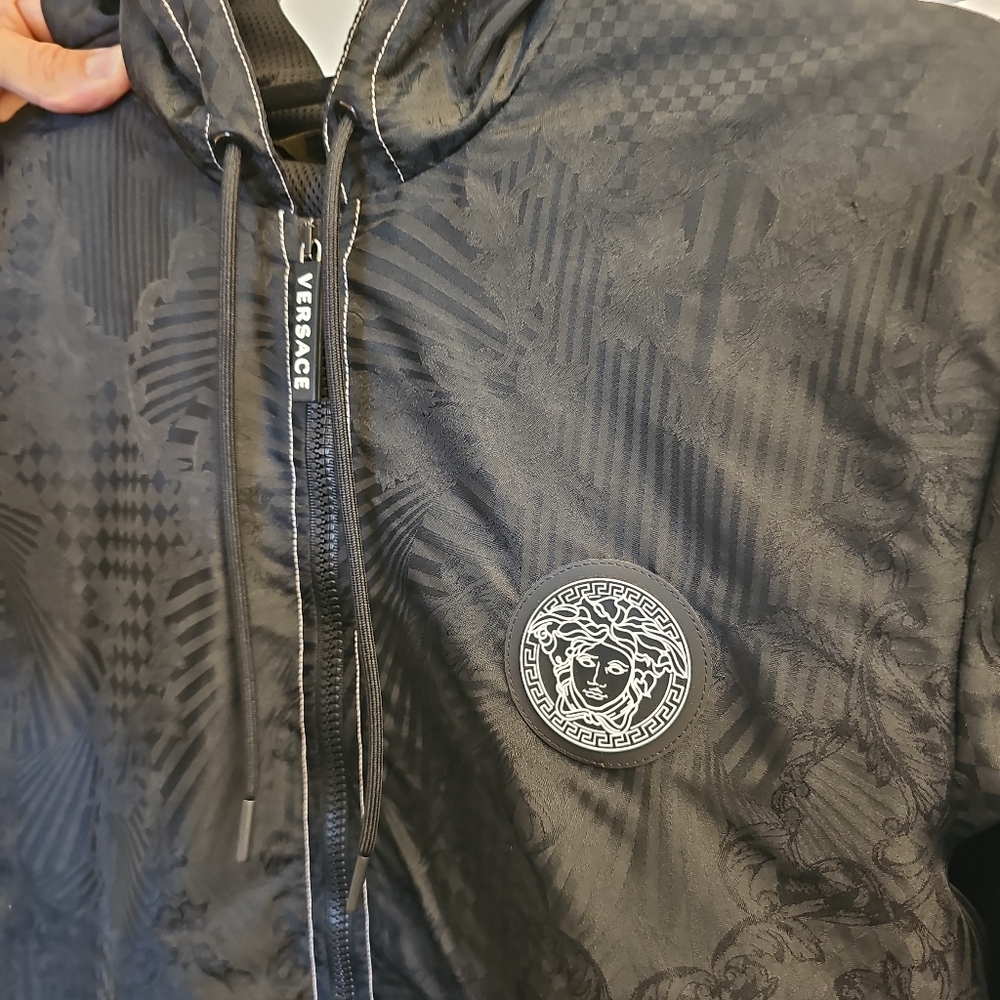 Versace Men's Hooded Full-zip Jacket Size IT48(Medium) US Large